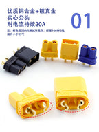 Amass XT30 XT60 XT90M/F Connector High Current Male/Female Lithium Battery Charging Gold Plated Plug