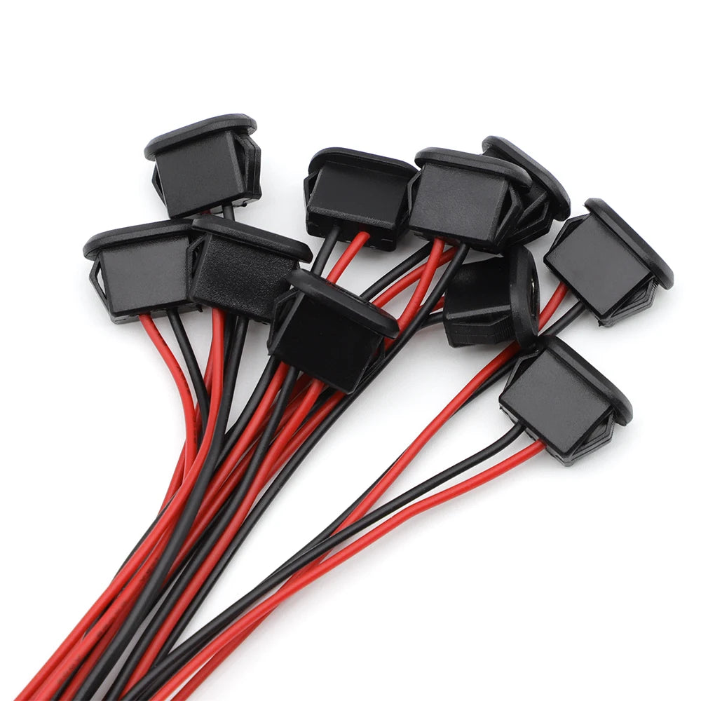 10PCS Type-C Female Chassis 2Pin Connector Waterproof Type-C Female Socket Fast Charging Port USB-C 2P Pigtail Cable DIY
