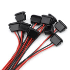10PCS Type-C Female Chassis 2Pin Connector Waterproof Type-C Female Socket Fast Charging Port USB-C 2P Pigtail Cable DIY