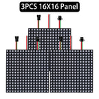 1~3PCS WS2812B RGB LED Flexible 8x8 16x16 8x32 Pixel Panel Strip Matrix Screen WS2812 Module Individually Addressable IC DC5V