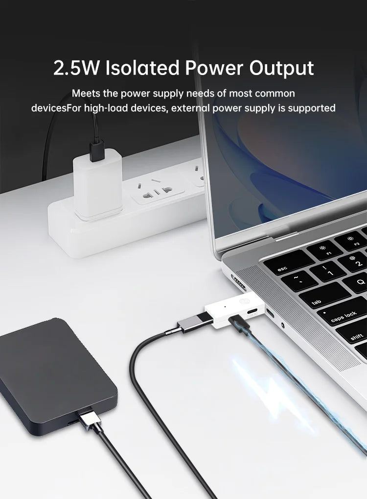 ALIENTEK USB 2.0 High-Speed Isolator HUB23 Industrial-Grade 480Mbps Opto-Coupler Photoelectric Protection Module