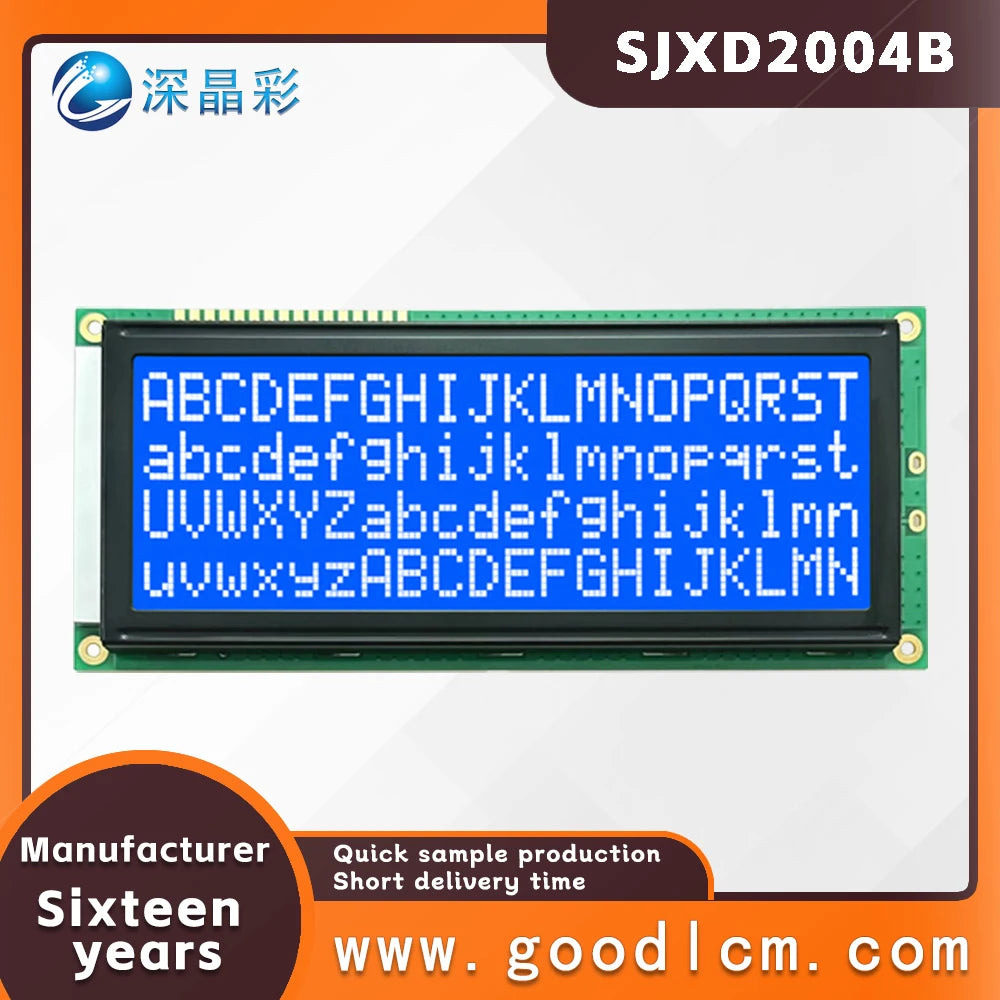 LCD 2004B Display Module 20x4 Large Character LCD Screen Display 20X04 5.0V or 3.3V Power Supply ST7066 Drive Multiple Display