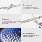 3AA Battery Powered LED Strip 5V 2835 SMD 60LEDs/m Waterproof Flexible LED Tape TV Backlight Warm White Red Green Ice Blue Pink