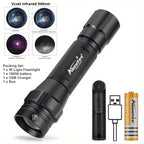 IR 850nm&940nm Latest Infrared Chip LED Zoom Night Vision Infrared Fill Light Tactical Hunting Zoom Flashlight IR Lighting Light
