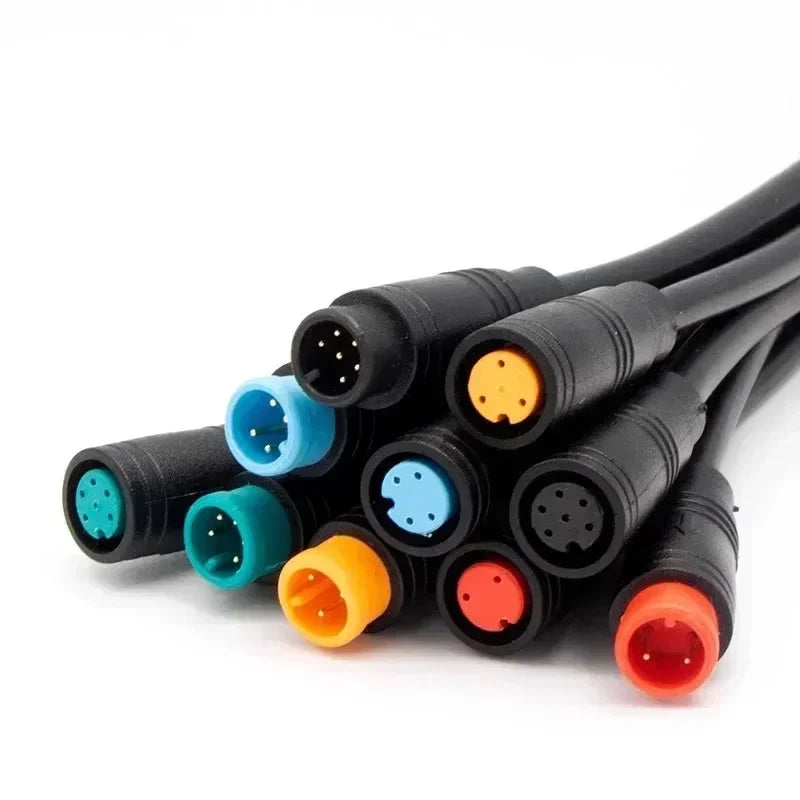 M8 2 3 4 5 6 Pin DC Electric Bicycle Butt Joint Plug Waterproof Female Male Connector Wiring Scooter Brake Cable Signal 20CM