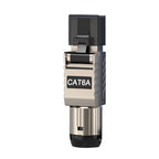 Metal Shielded Tool Free Easy Termination Plug CAT6A/CAT7/CAT8 Gold Plated Field Termination Connector RJ45 Network Connector