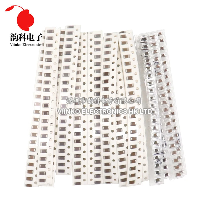 320PCS 720PCS 0603 0805 1206 SMD Capacitor Assorted Kit 16/36/50Values 1PF - 10UF Capacitance Set 100NF 0.1UF 1UF 2.2UF 4.7UF