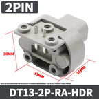 DT13 Series  Waterproof  Automotive PCB Right-Angle Header Connector 2/3/4/6/8/12Pin Male/Female Kit for Car Truck Bus Marine