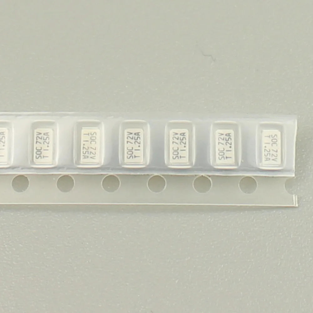 10pcs Micro Fuse SMD SMT 1206 72V 11CT T 1A 1.25A 1.6A 2A 2.5A 3.15A 4A 5A 6.3A 8A 10A 72V DC Slow Blow 3216 Surface Mount SOC
