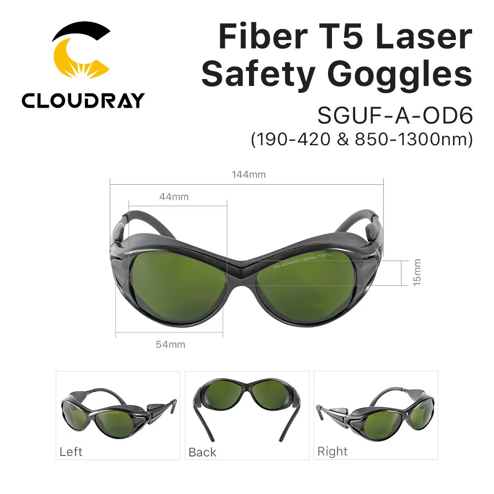Cloudray 1064nm OD6+ Laser Safety Goggles Protective Glasses Shield Protection Eyewear For YAG DPSS Fiber Laser