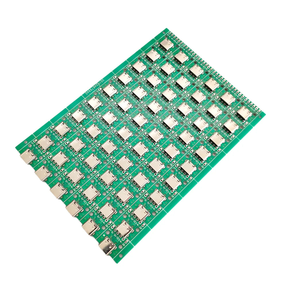 5/10/20pcs USB Type-C Female Test PCB Board Adapter Type C 6Pin 2.54mm Connector Socket For Data Line Wire Cable Transfer