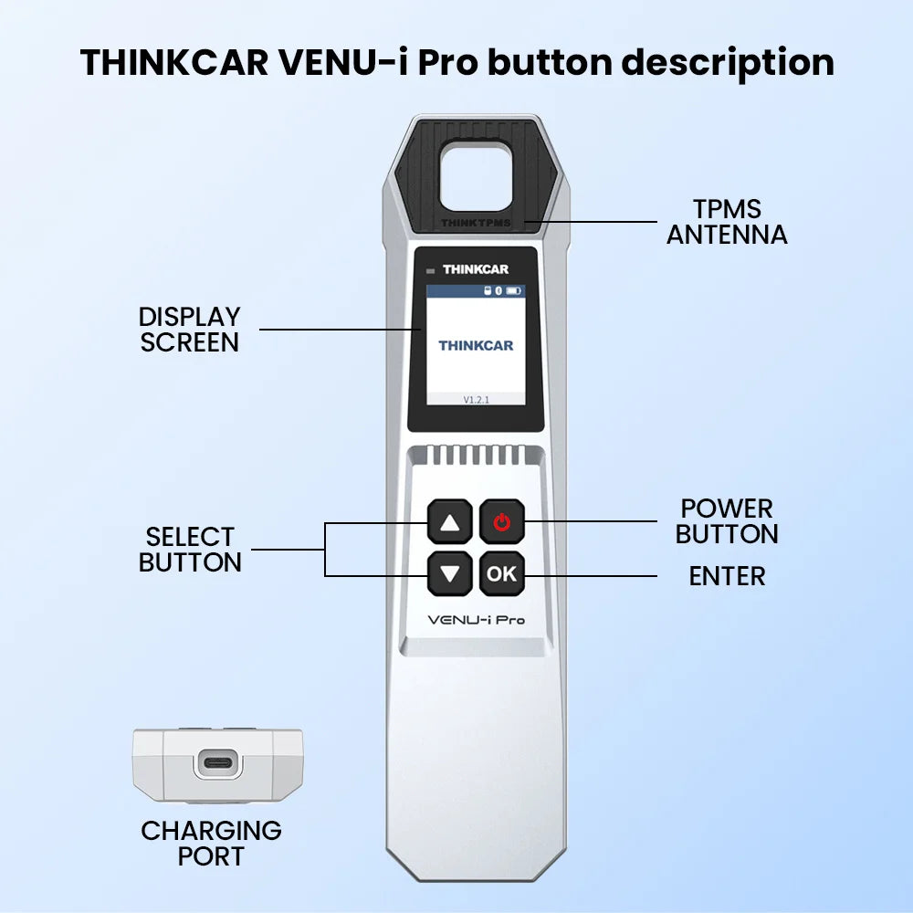 THINKCAR VENU IPRO Tire Pressure Inspection Tool 315MHz/433MHz TPMS Tire Repair Tool Sensor Activation Diagnostic Tool For 689BT