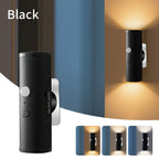 Rechargeable Motion Sensor LED Night Light Double Head Magnetic 3 Color Wall Lamp USB Charging for Closet Stairs Hallway Kitchen