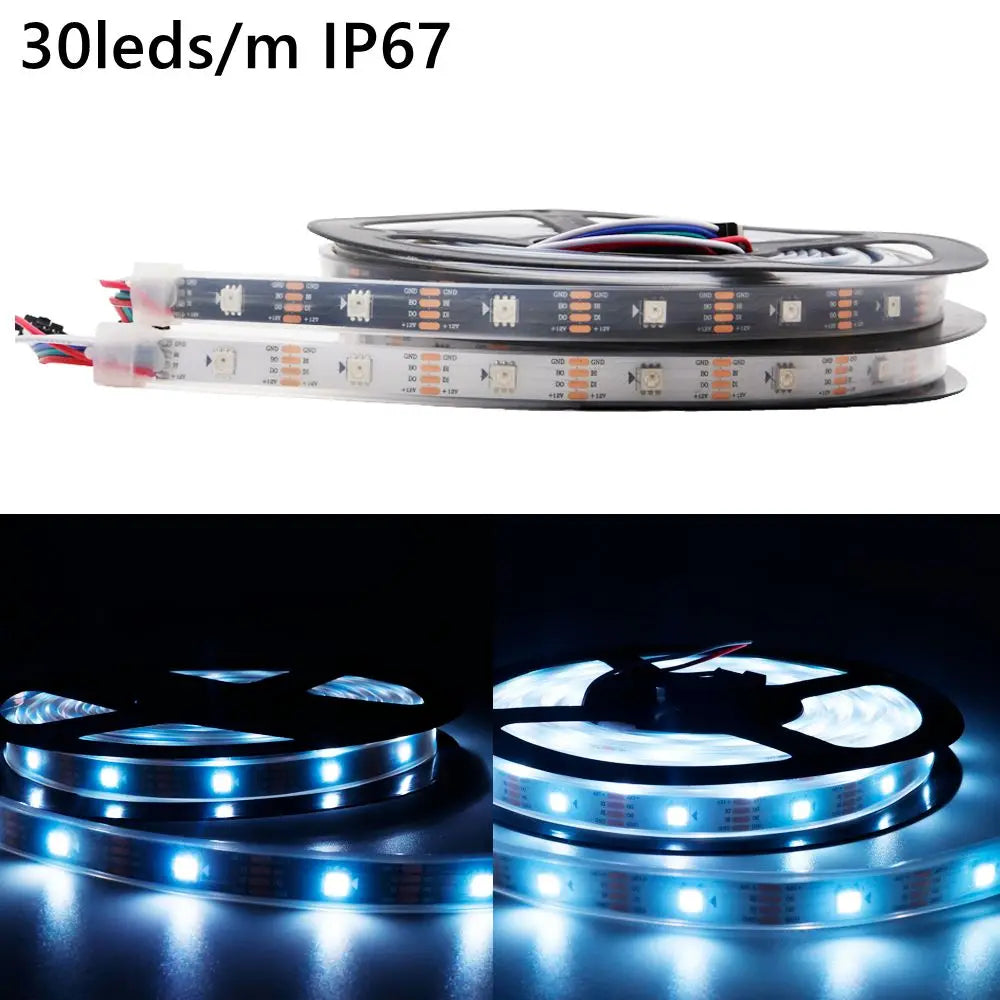 WS2815 Led Strip With14/17/21Keys Controller (WS2812B WS2813 Updated) RGB Individually Addressable Kits 30/60/144 Leds/M DC12V