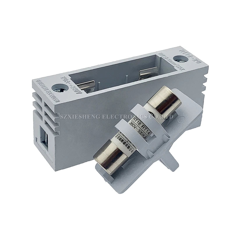 1Set RT14-20 10*38MM Fuse Holder 20A~380V With Ceramic Fuse 0.5A 1A 2A 3A 4A 5A 6A 8A 10A 16A 20A 25A 32A 380V RO15 RT18 RT14