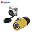 CNLINKO M20 IP68 Circular 2-5Pin 500V Connector Male/Female Solder Type, Heavy Duty Panel Mount for Industrial Equipment Marine
