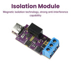 USB to RS485 Isolated Serial Port Module, Automatic Commutation, High-Speed 2Mbps Communication Power Isolation Module Type C