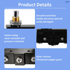 10Pcs 1NO + 1NC Hinge Roller Lever Micro Action Switches
