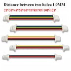 10PCS Spacing 1.0mm Wire Cable Connector DIY SH1.0 JST 2/3/4/5/6/7/8/9/10Pin Electronic Line Double Connect Terminal Plug 28AWG