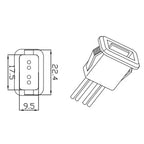 Wholesale USB 2.0 Female Power Jack USB2.0 Charging Port Connector With Cable Charger Socket