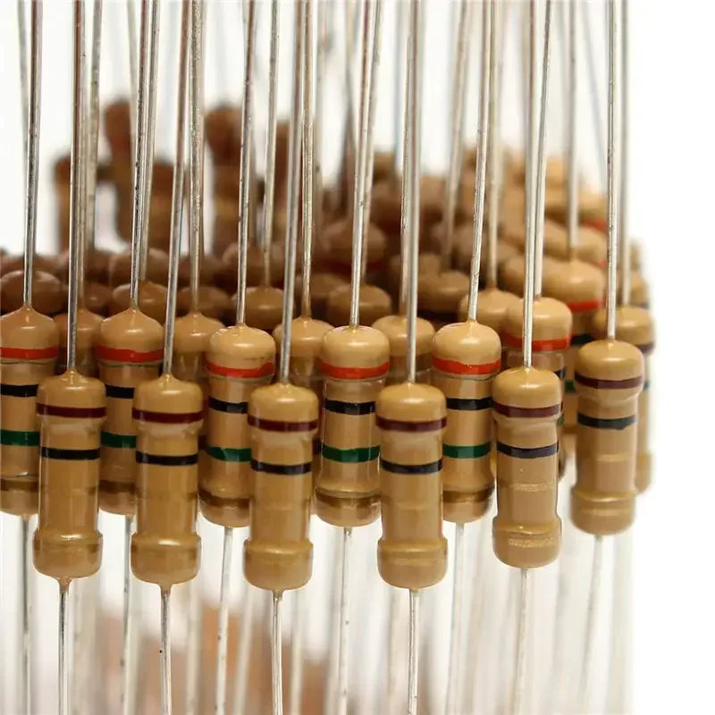 300PCS 1Ohm-3M 0.5W Resistor Assortment Kit Set Carbon Film Metal Resistors DIY Resistance Assorted Kit 470R 560R 2.7K 10K