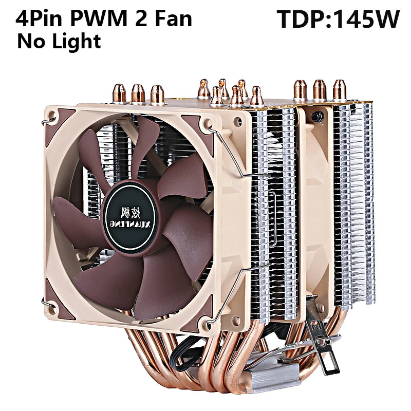 XUANFENG Air-cooled CPU Cooler 90mm Fan Twin Towers 4/6 Heat Pipe 4pin/PWM Compatible LGA2011 115x 1200 1700 X79 X99 AMD AM3 AM4