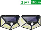 4pcs 468 LED Solar Led Lamp Outdoor Solar Light with Motion Sensor Wall Lights Waterproof Sunlight Powered for Garden Decoration