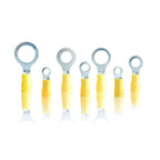 100PCS Ring Crimp Terminal M4/M5/M6/M8 Round Plugs Pre-insulated Ferrules Lugs For Splice Electricals Cable Wire End Connectors