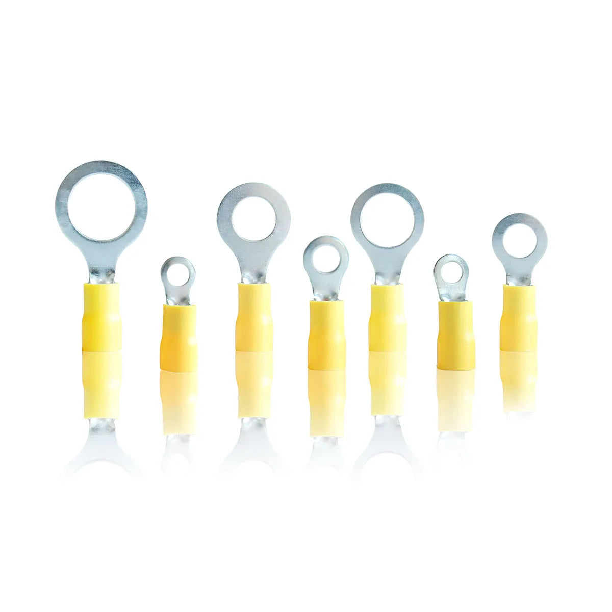 100PCS Ring Crimp Terminal M4/M5/M6/M8 Round Plugs Pre-insulated Ferrules Lugs For Splice Electricals Cable Wire End Connectors