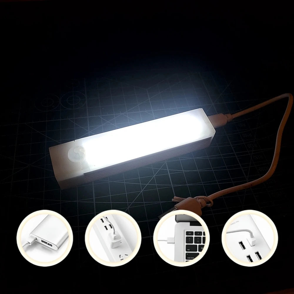 Motion Sensor Bar Light Type C Rechargeable Light LED Magnetic Attraction Night Light for Kitchen Bedside Wardrobe Bookcase