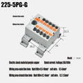 1PC 225 Series Fixed Modular Wire Connectors Compact Splicing Lighting Push-in Multi Link Terminal Block 1 In Multiple Out