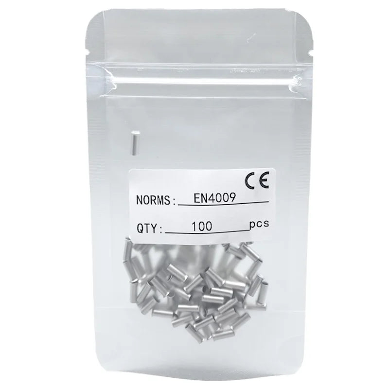 Pure Copper Non-Insulated Cord End Terminals Kit EN0508 EN1008 EN4009 Naked Wire Ferrules Crimp Terminals Wire Connector