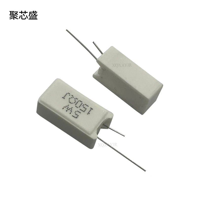 10pcs/lot    Vertical cement resistance 5W 10R/15/22/4/30/33/47/51/100/330/470/1K/10K