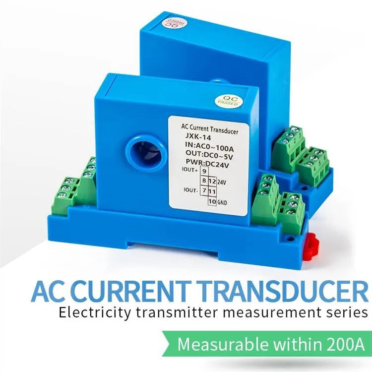 AC DC Current Transmitter 0-150A Current Sensor Hall Current Transducer 4 20ma RS485 DC24V AC Current Transmitter RS485