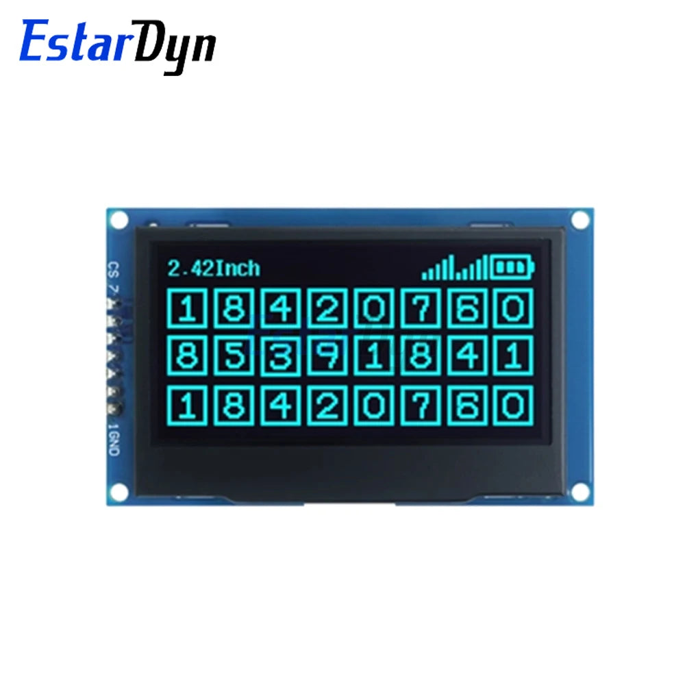 SSD1309 2.42 inch OLED Display 128x64 HD SPI/I2C Interface 7Pin for UNO R3, 3.3V/5V