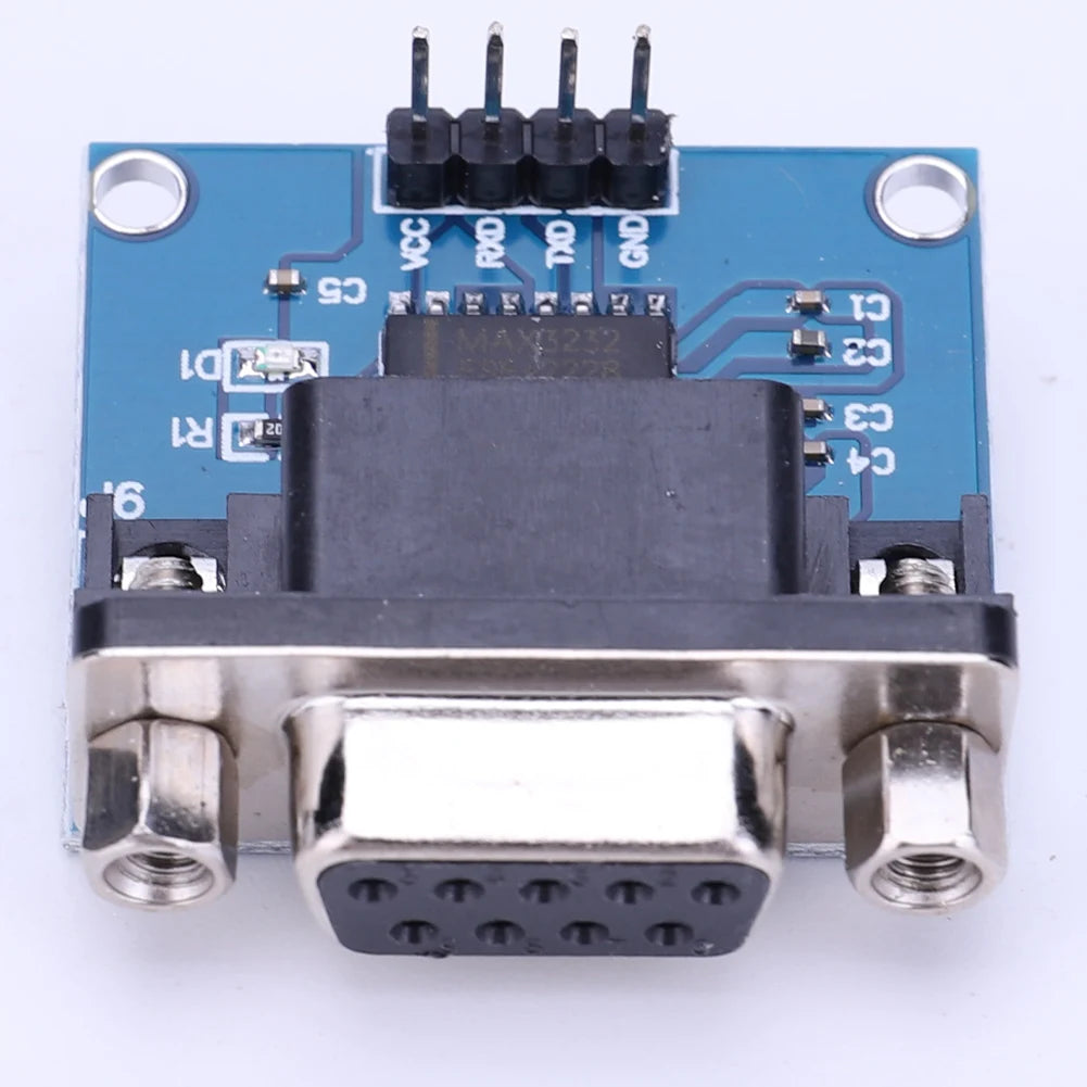 MAX3232 RS232 To TTL Serial Port Converter Module 3.3V-5.5V MAX232 Flashing Board TX RX VCC GND RS232 To TTL Brushboard