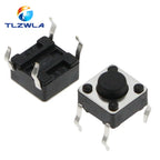 20PCS 6x6 Push Button Switch DIP 6X6X4.3 Light Touch Switch 6*6*4.3/5/6/7/8/9/10/11/12/13MM The Power Switch 4Pins
