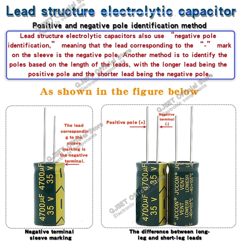 100V 1 10 47 100 220 330 470 680 1000 UF 2200uF High-Frequency Low-Impedance Audio Amplifier Power Supply Electrolytic Capacitor
