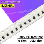 5000PCS 0805 Resistor SMD Accuracy 1% 0 ohm ~ 10M ohm 1K 2.2K 10K 100K 0 1 10 100 150 220 330 ohm 1R 10R 100R 150R 220R 330R