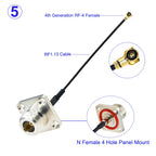1Pcs N Male/N Female to IPX-4 MHF4 Female Connector N to IPX RF113 Pigtail Coaxial Mini PCI WIFI WLAN Antenna Extension Cable