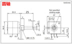Double Volume Potentiometer ALPS RK27 10KA 20KA 50KA 100KA 250KAx2 Dual Unit 6Pins Round Handle Rotary Switch