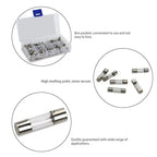54/72/100/150/200PCS Fuse Assorted kit 5x20mm,6x30mm Quick Blow Glass Tube 0.2A-30A Blow Glass Fuse 10and 15Value electronics ﻿
