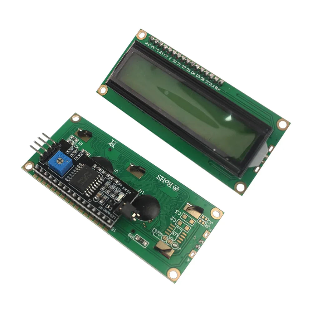 LCD1602 1602A LCD Module Level Conversion Module Yellow Green Screen 16x2 LCD Display IIC/I2C Interface 5V for Arduino