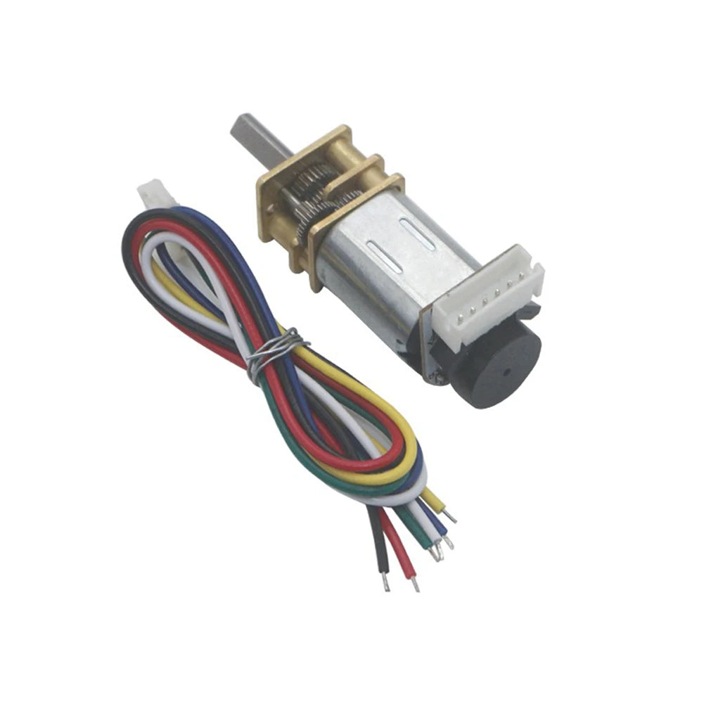For GA12 For N20 Encoder DC 6V Metal Gear DC Motor Gearwheel High Torque 150RPM 300RPM 500RPM 750RPM 1500RPM 3000RPM Hall Sensor