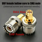 SMA to UHF PL259 SO239 RF Coaxial Adapter Converter Kit 50 Ohm Low Loss Connector for Amateur Radio WiFi/Antenna/Signal Booster