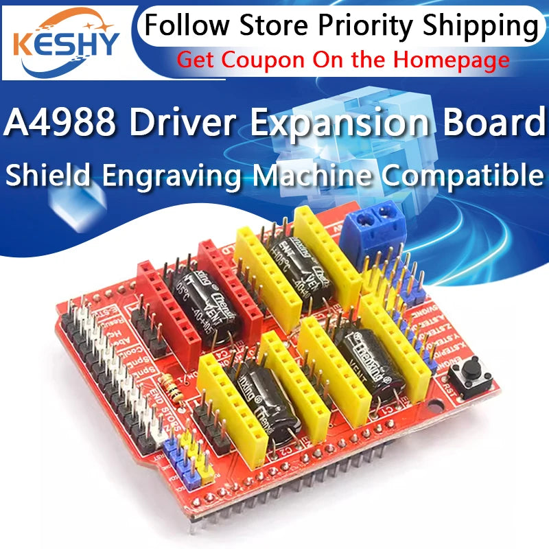 CNC Shield V3 V4 Engraving Machine Compatible With Nano 3.0 / A4988 Driver Expansion Board Module for the 3D Printer Diy Kit