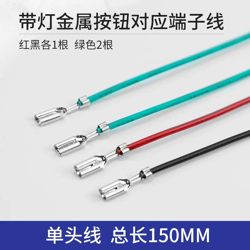 8MM 10MM 12MM 16MM Metal Button Switch Self Lock Button High Head Self Lock Switch 1 Normally Open Waterproof Antirust