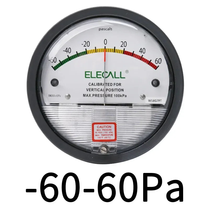ELECALL Digital Differential Pressure Gauge Air Gas Meters Barometer Positive Negative Pressure for Clean Room Detect KPA/mbar