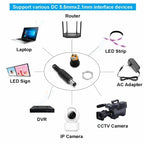 12V 3A 5.5mm 2.1mm Plug Socket DC Connectors DC Power Socket Male Female Jack Screw Nut Panel Mount DC Power Adapter Connector