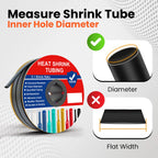 A Roll Black 3:1 Ratio Heat Shrink Tubing Φ1.6mm to Φ30m Dual Wall Adhesive Lined Shrinkable Wire Wrap Tube Waterproof Sleeves